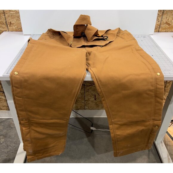Carhartt Brown Duck Insulared Bib Overall  Men’s Sz. XXL 2XL New OR4393-M - Picture 1 of 10